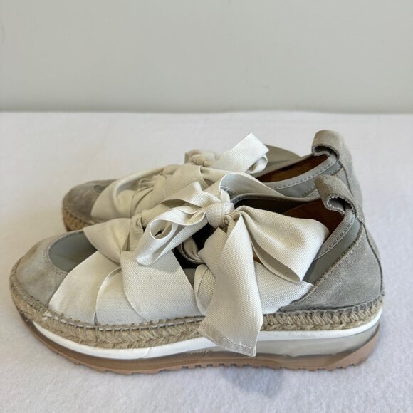 FREE PEOPLE Chapmin Espadrille Sneaker in Gray/Ivory Sz. EU39 - Picture 5 of 9